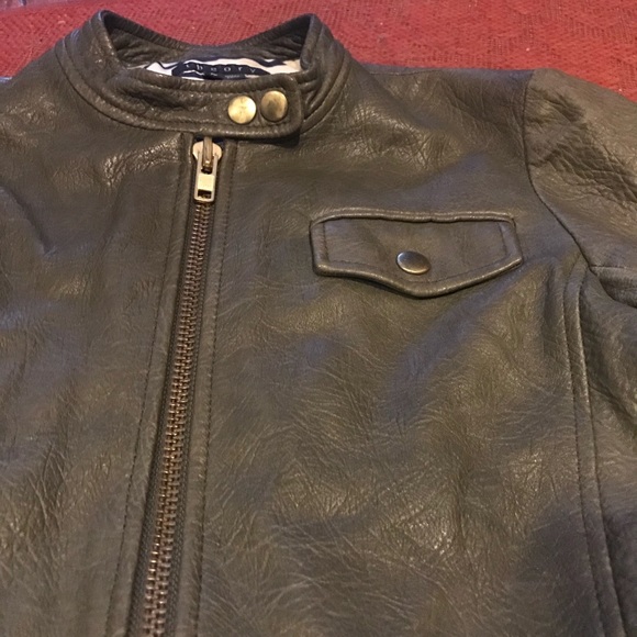 Theory gray leather jacket, petite - Picture 3 of 8